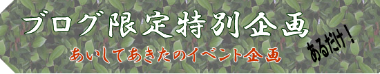ブログ限定特別企画